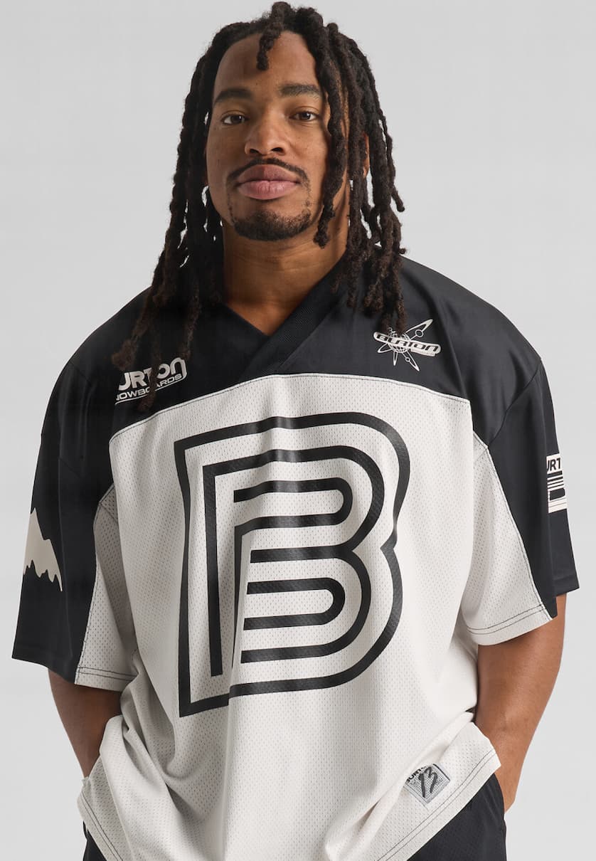 Zeb wearing a jersey from his new collection