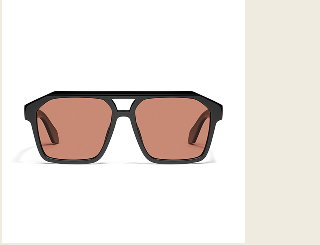 Image of large aviator sunglasses with apricot lenses