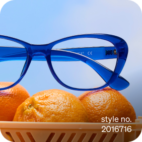 Electric Blue Oval Glasses #2016716