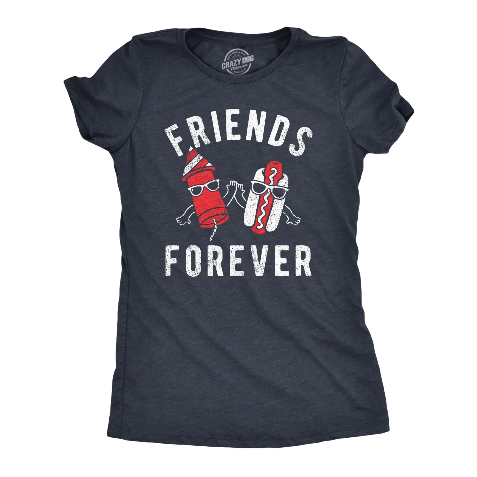 Image of Friends Forever Firecracker Hot Dog Women's T Shirt