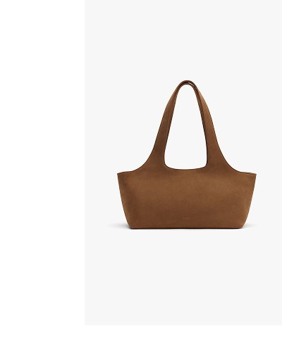 East West System Tote Cognac Suede
