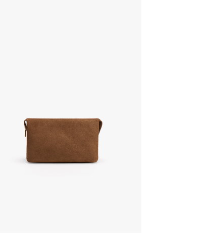 Tria Clutch Cognac Suede