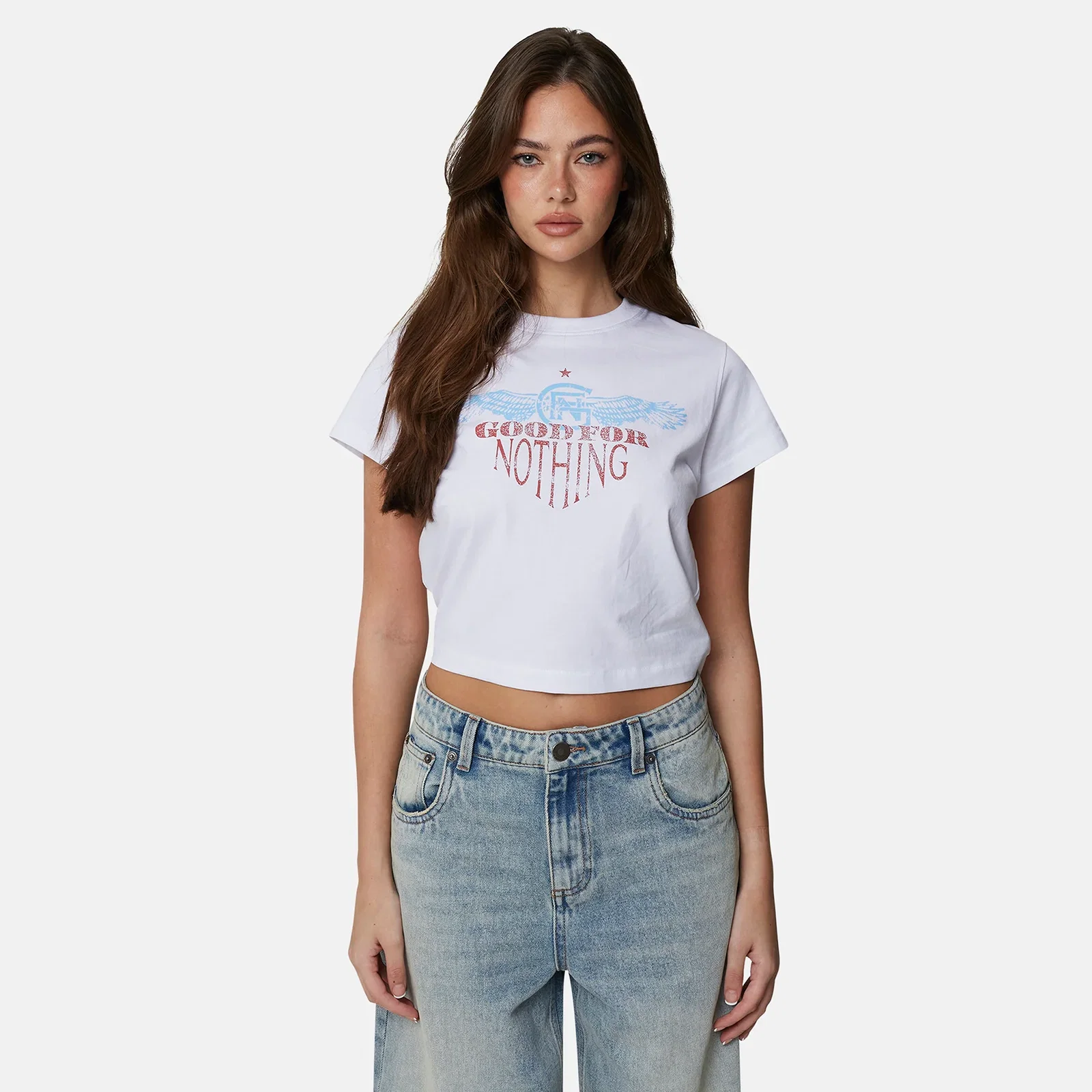 Image of Eagle Print Off-White Baby T-shirt
