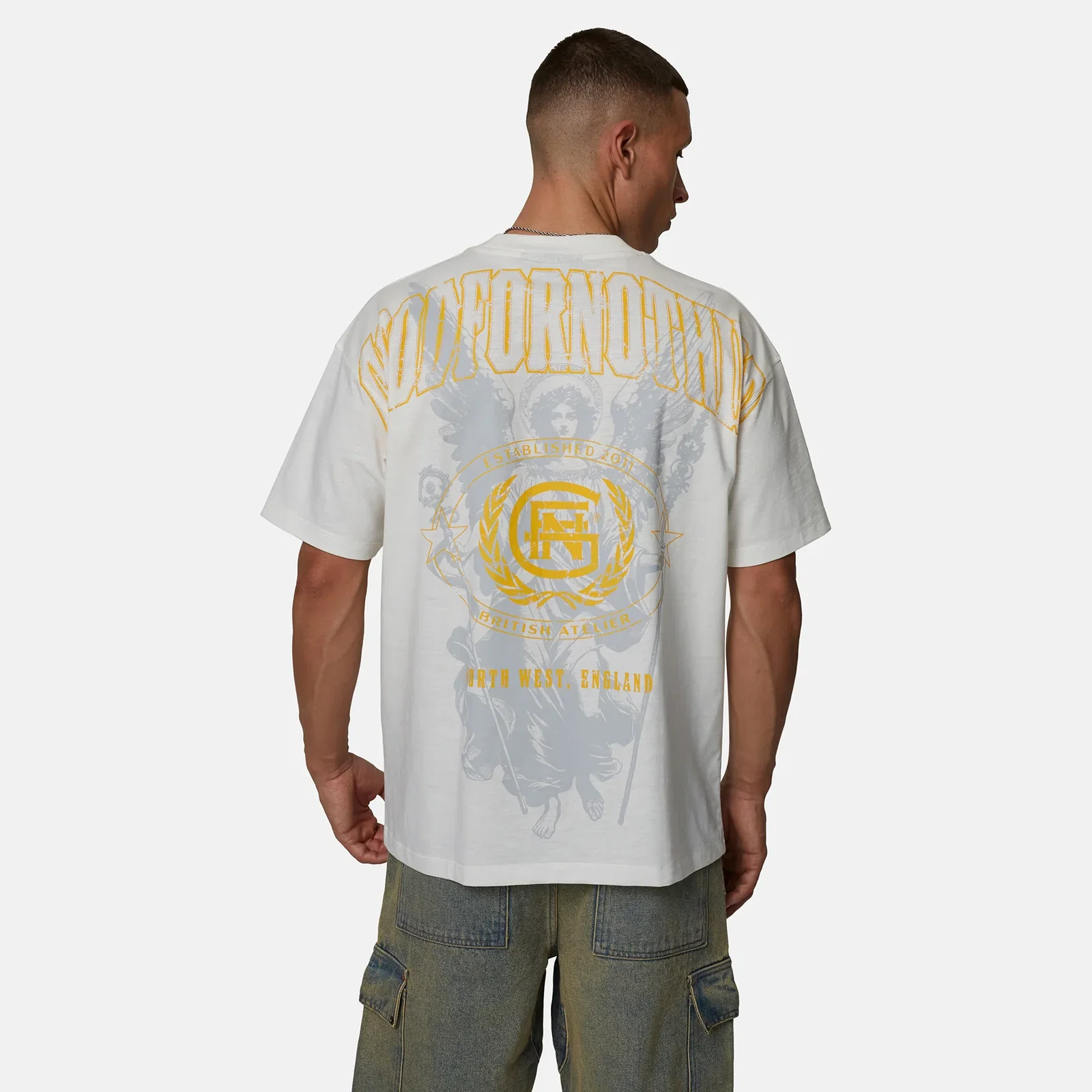 Image of Oversized Angel Slub Off-White T-shirt