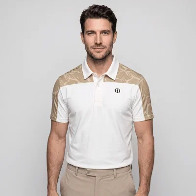 Image of Reflo The Open Terrain Echo Half Printed Golf Polo Shirt