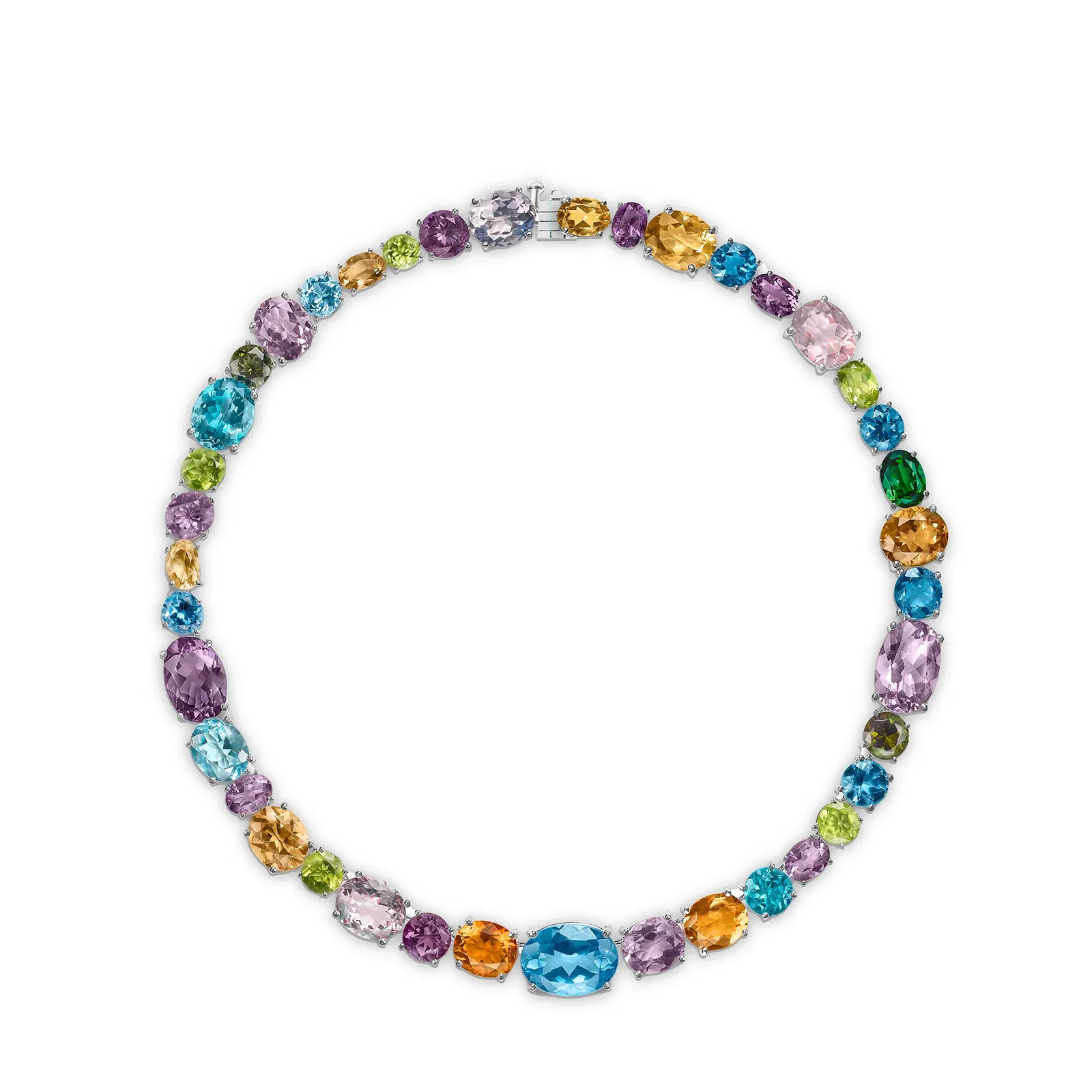 Image of Colour Chaos Necklace in 18ct White Gold