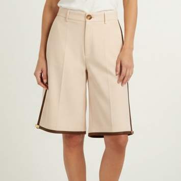 Peach Wool Blend Belted Knee L