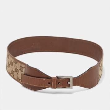 Brown GG Canvas and Leather Bu