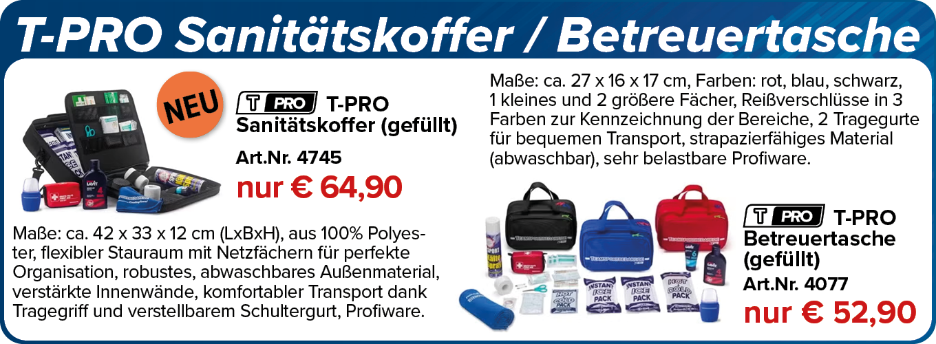 NEU! T-PRO Sanitätskoffer / Betreuertasche