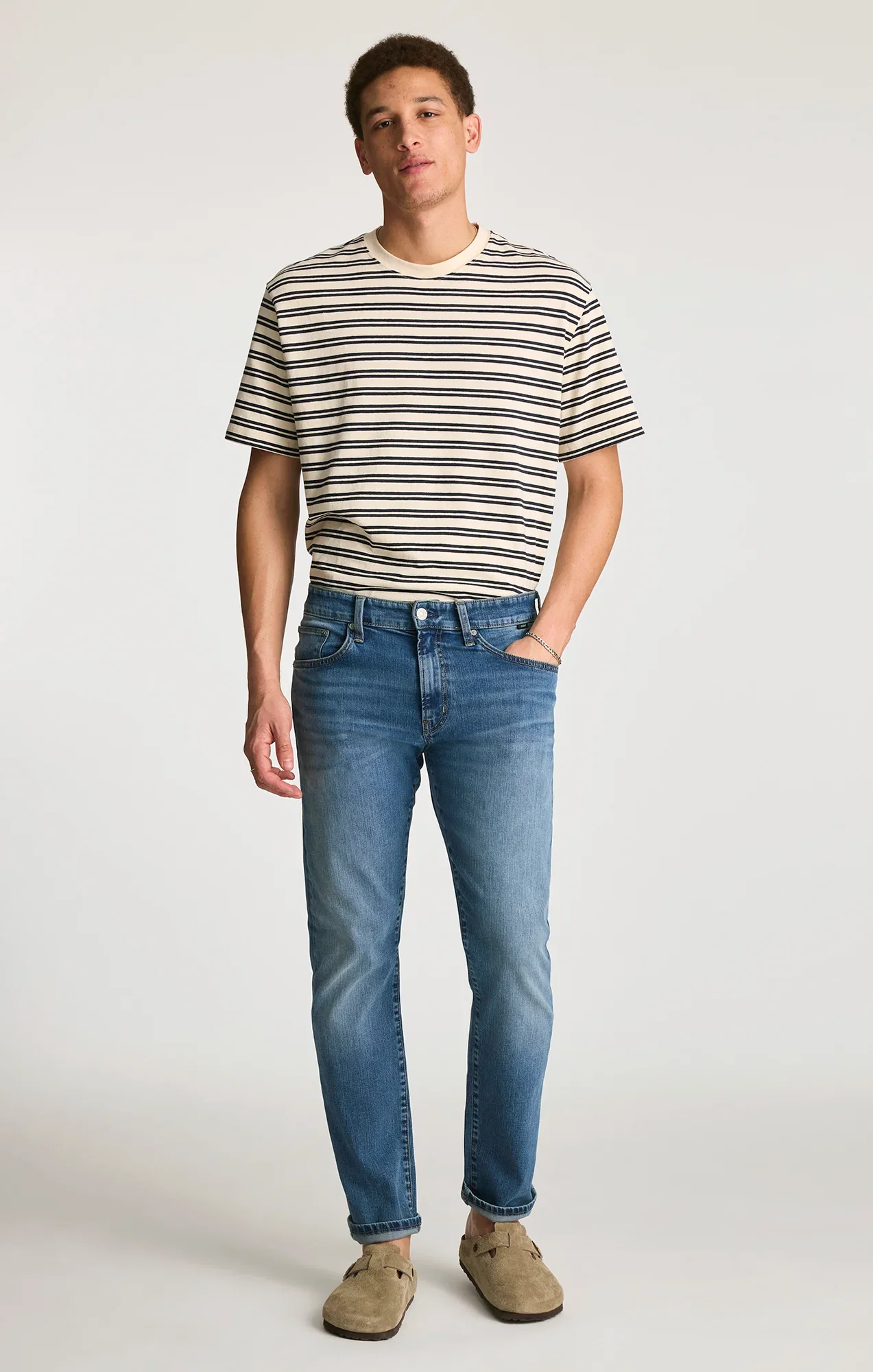 Image of MARCUS SLIM STRAIGHT LEG IN MID VINTAGE SELVEDGE