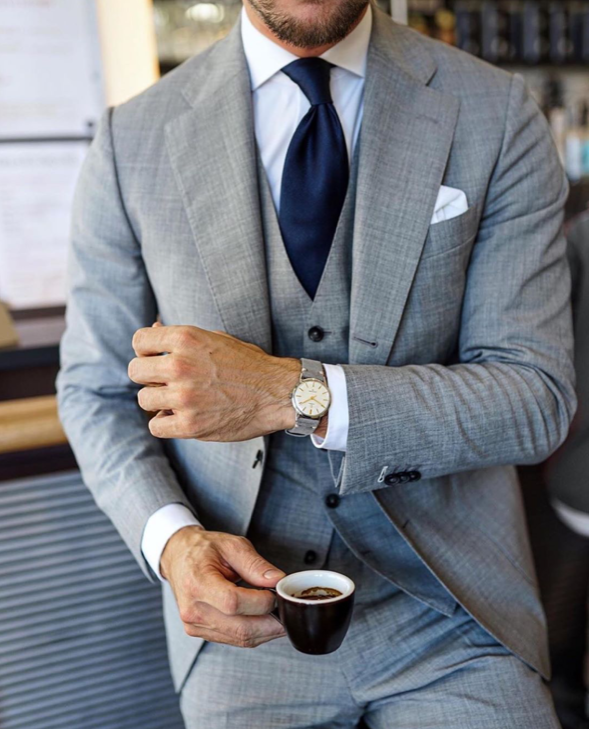 Solid Navy Silk Tie