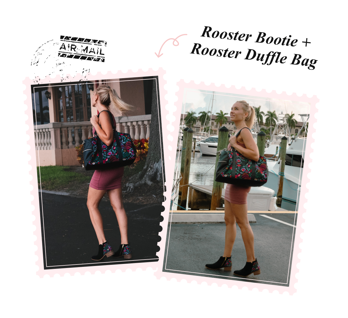 Rooster Bootie and Duffle