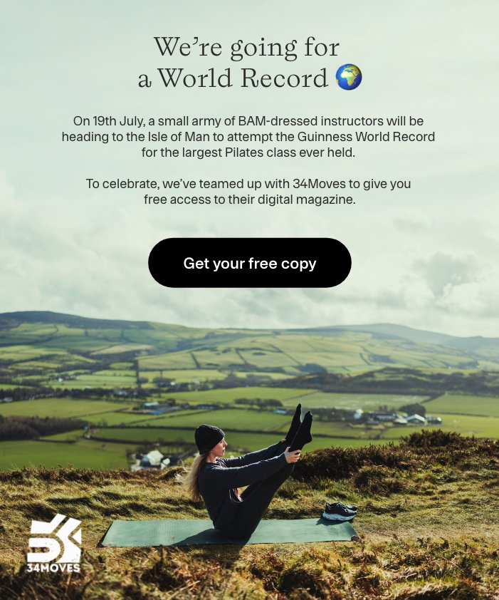 We're going for a Pilates World Record. Download your free copy here
