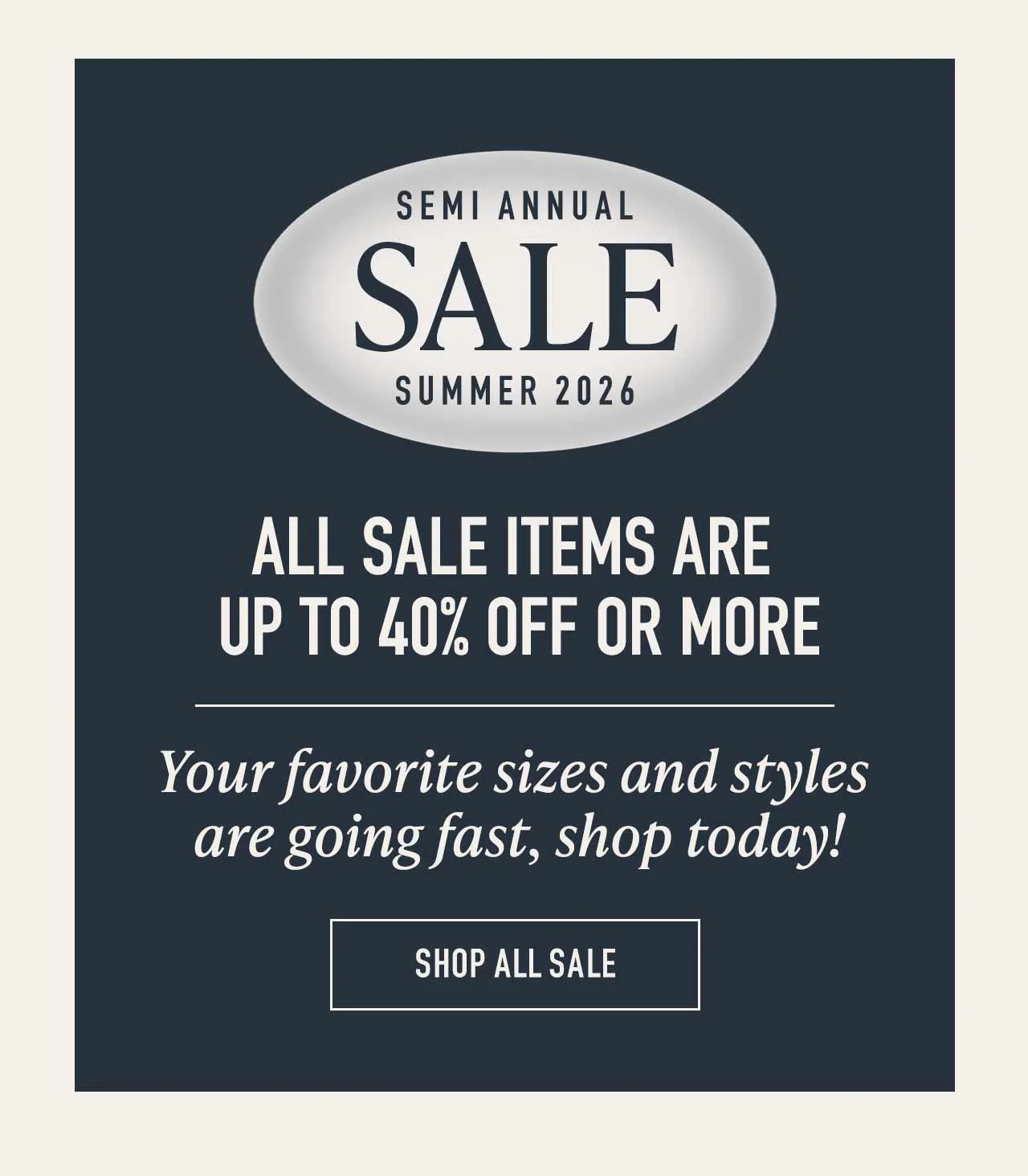 Shop the Summer Sale at Westport Big & Tall.
