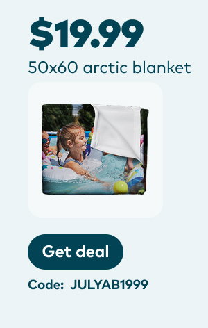 $19.99 50x60 arctic blanket. Code: JULYAB1999. Get deal.