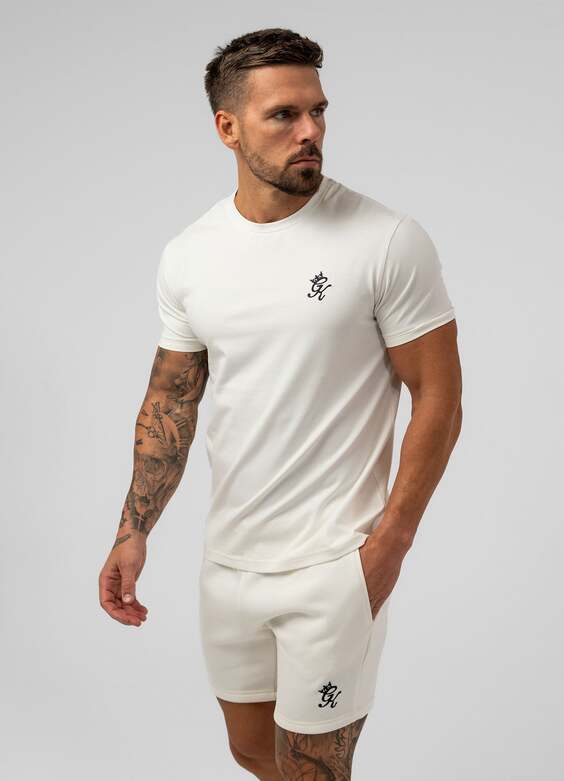 Gym King Fundamental Jersey Tee - Cream