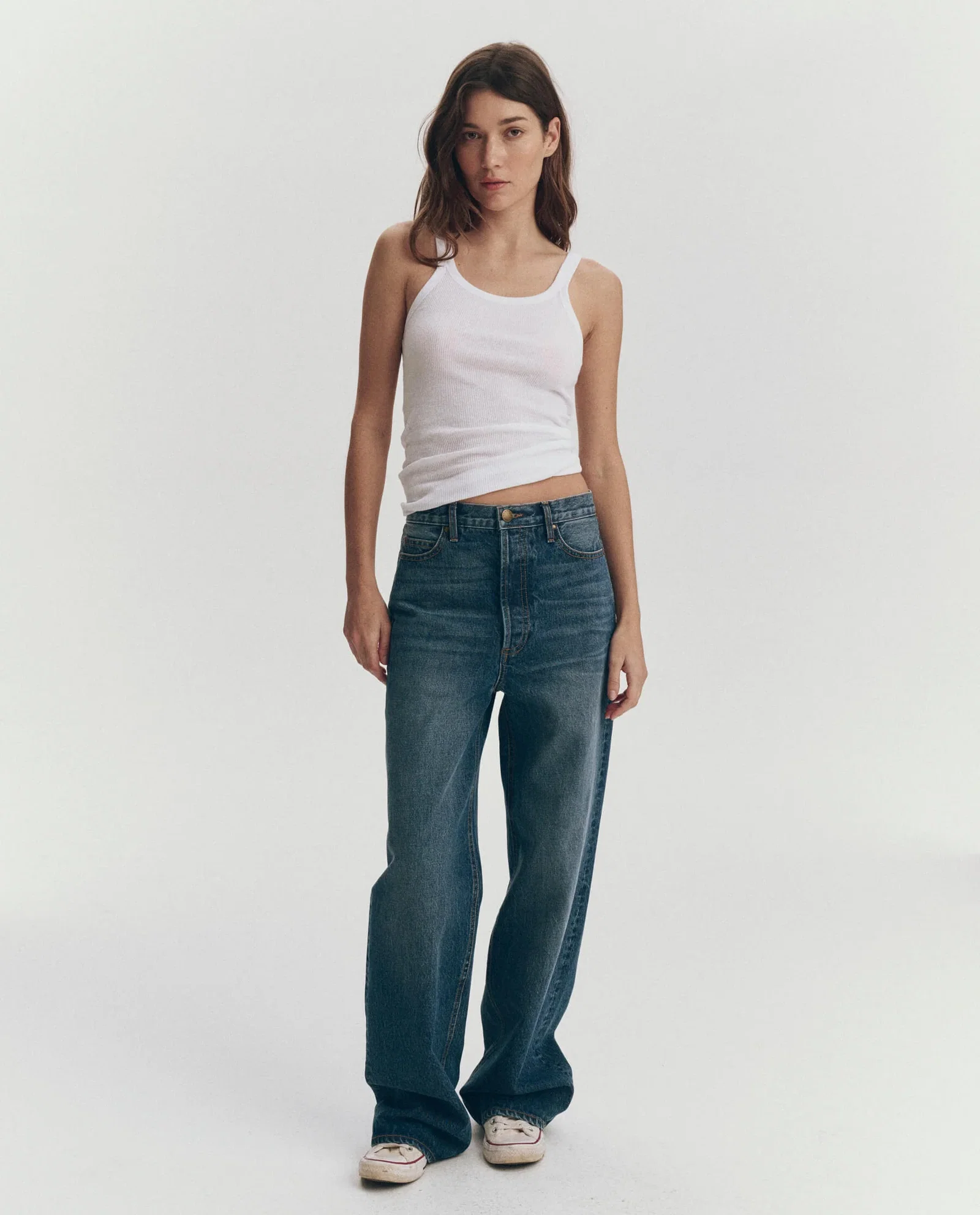 Image of The Baby Rib Tank. -- True White