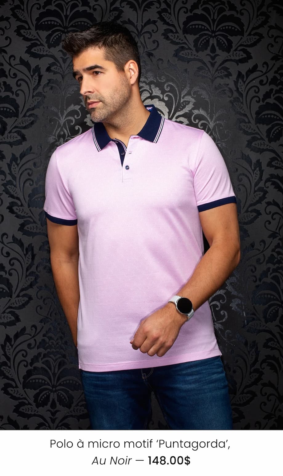 Polo à micro motif 'Puntagorda'