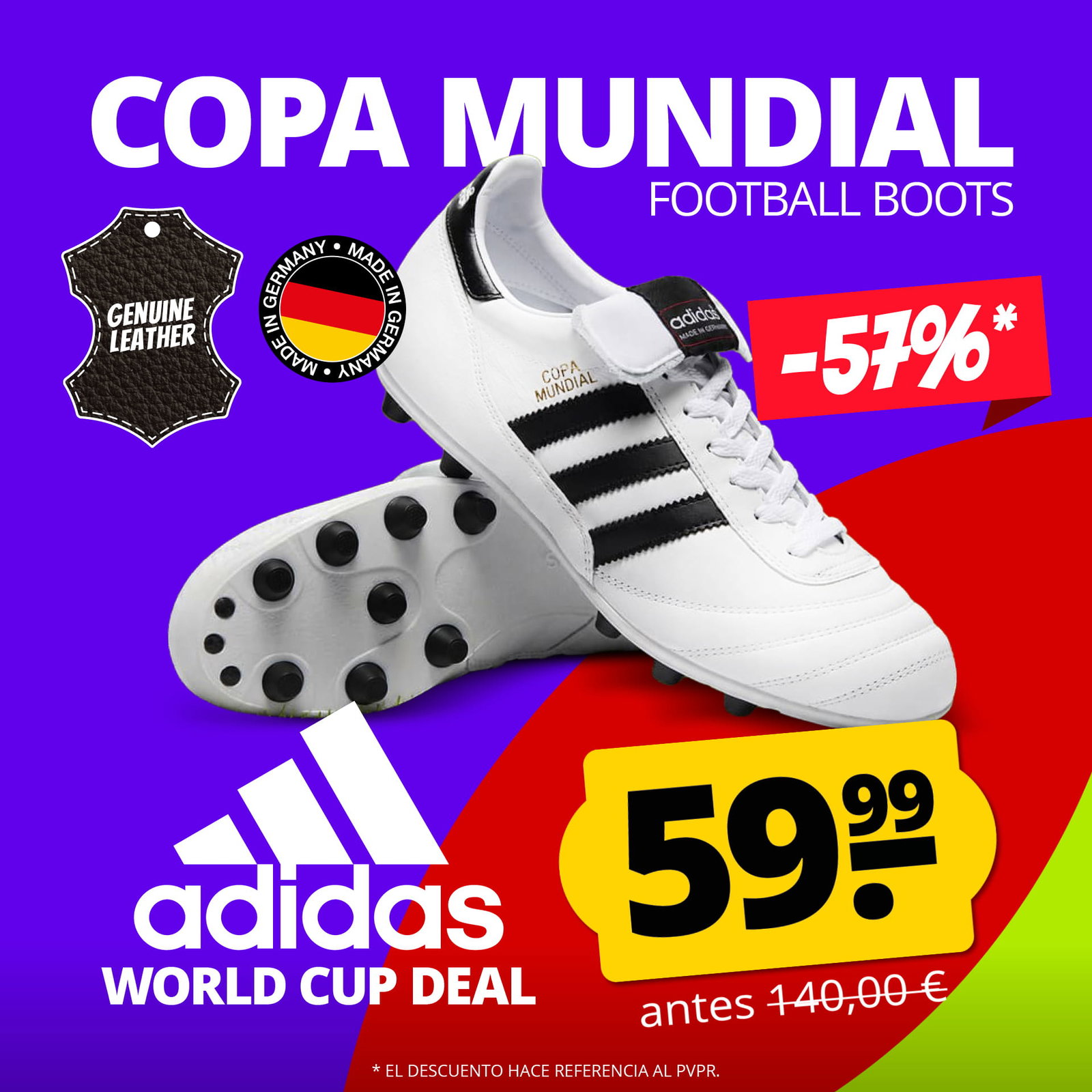 adidas copa mundial fg botas de futbol de piel de canguro
