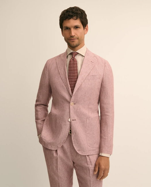 Image of Slim Fit Linen Suit Jacket