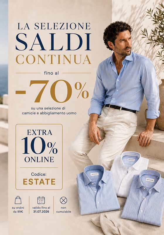 Saldi fino al 70% su centinaia di articoli estivi! +10% EXTRA