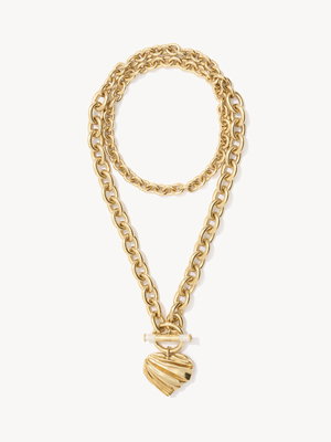 The Chloé Pleated Heart necklace
