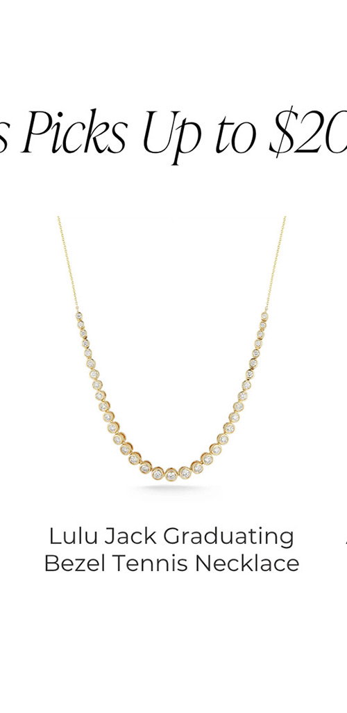 Lulu Jack Graduating Bezel Tennis Necklace