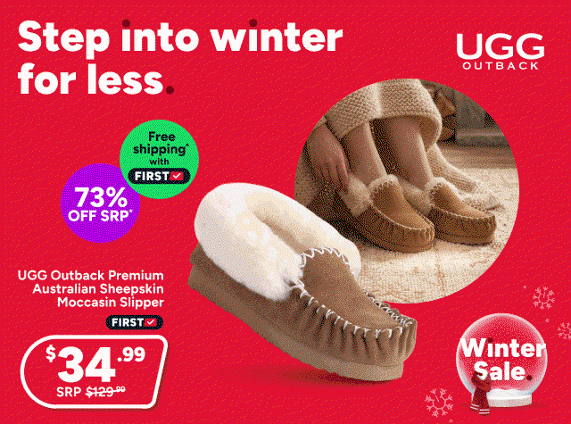 UGG Outback Premium Australian Sheepskin Moccasin Slipper