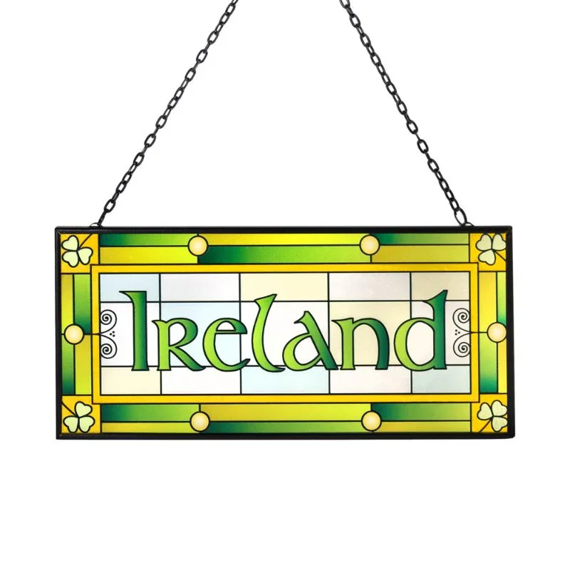 Image of Ireland Stained Glass Wall Art