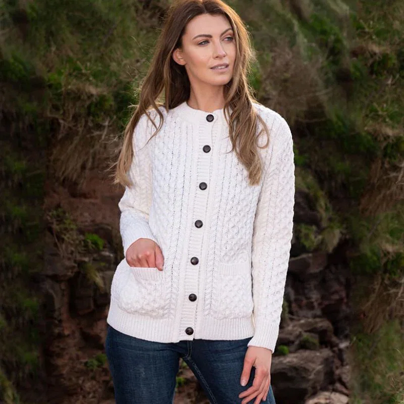 Image of Women's Irish Wool Button Up Cardigan