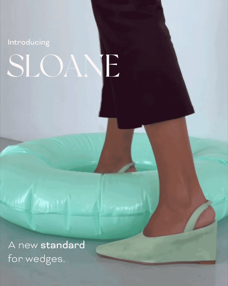 Sloane is ready to move Breathable Raffia or sleek Leather, your call