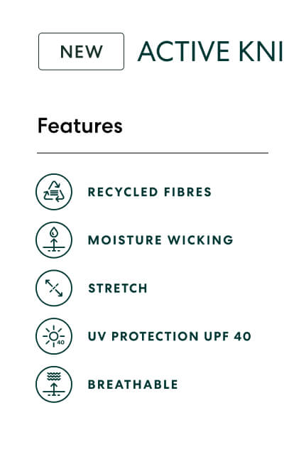 Recycled Fibres Moisture-Wicking Stretch UV Protection 40 Breathable