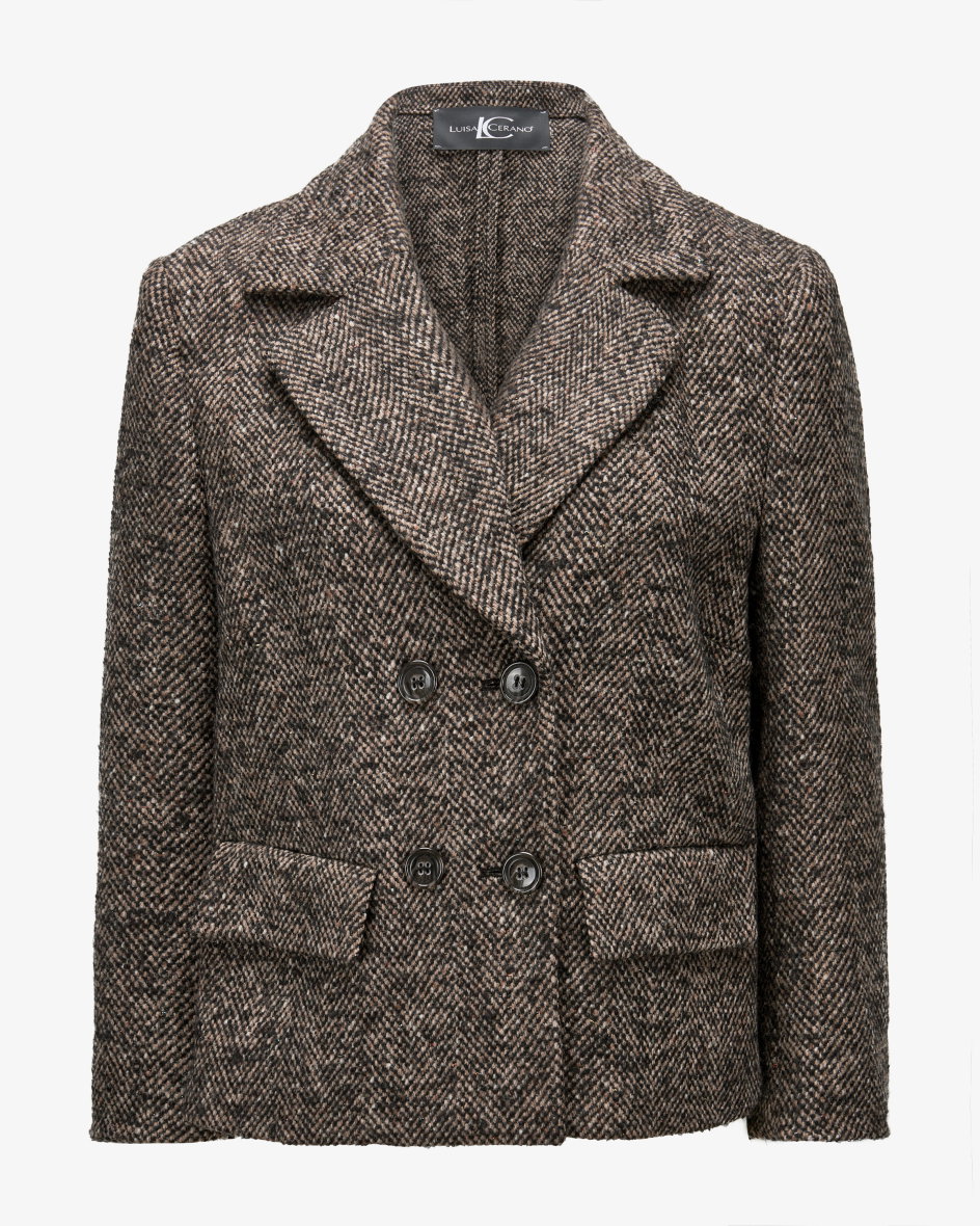 Doppelreiher-Blazer aus Woll-Mix