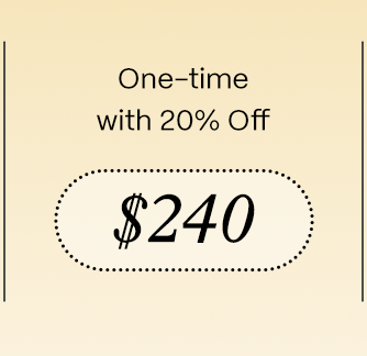 One-time with 20% Off