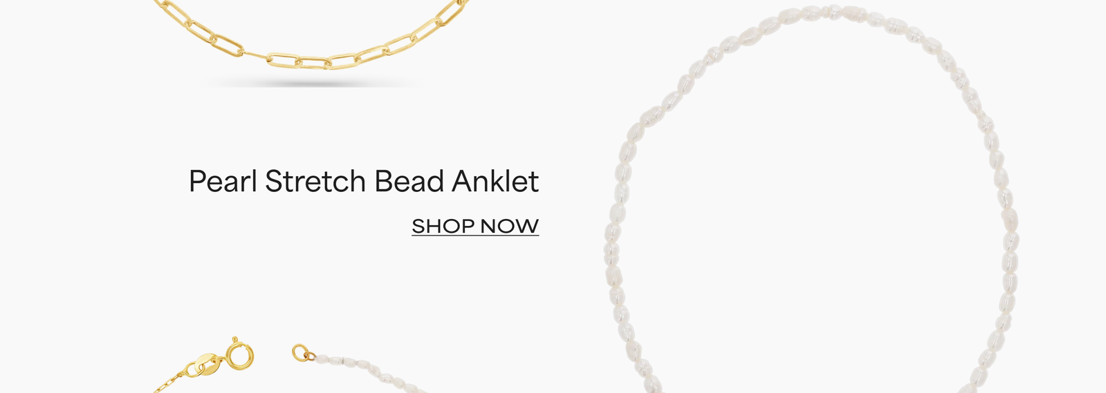 Pearl Stretch Bead Anklet