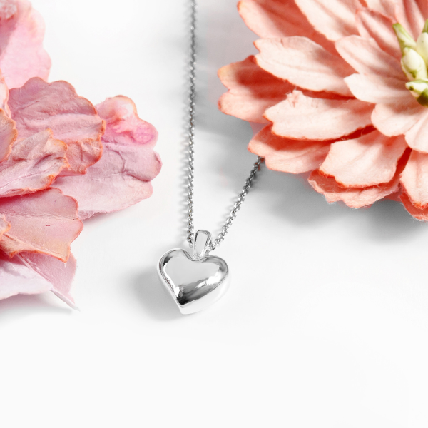 Miniature Heart Necklace in Silver