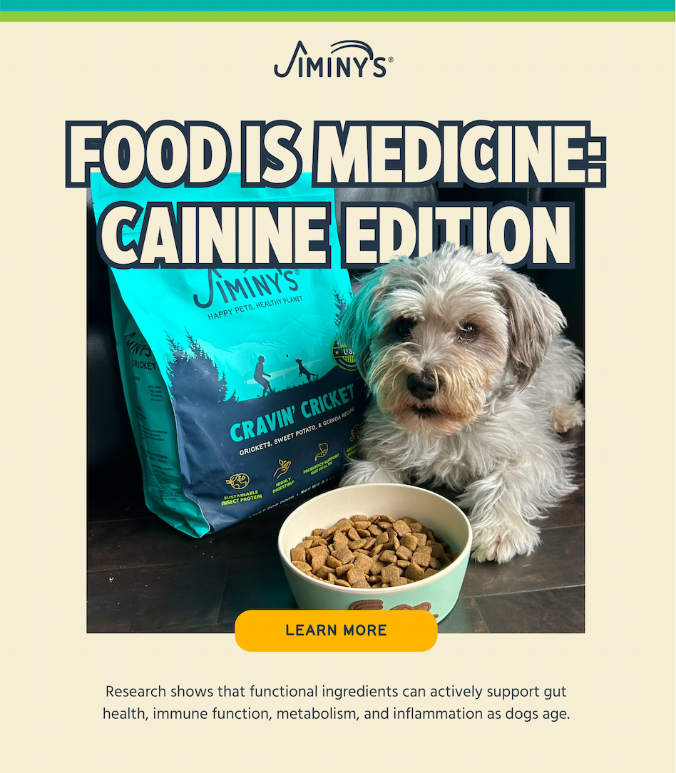 Food is Medicine: Canine Edition. Research shows that functional ingredients can actively support gut health, immune function, metabolism, and inflammation as dogs age.