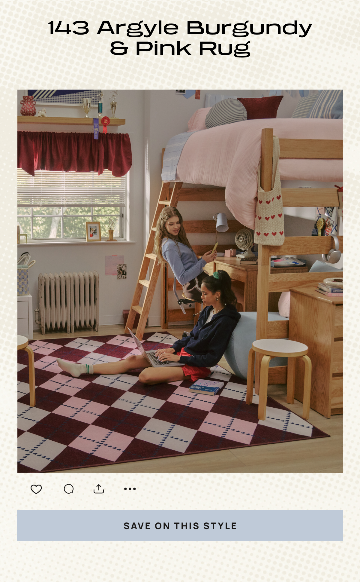 143 Argyle Burgundy & Pink Rug | Shop This Style 