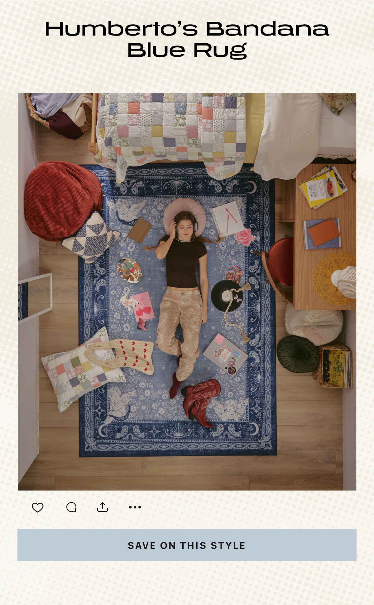 Humberto's Bandana Blue Rug | Shop This Style 