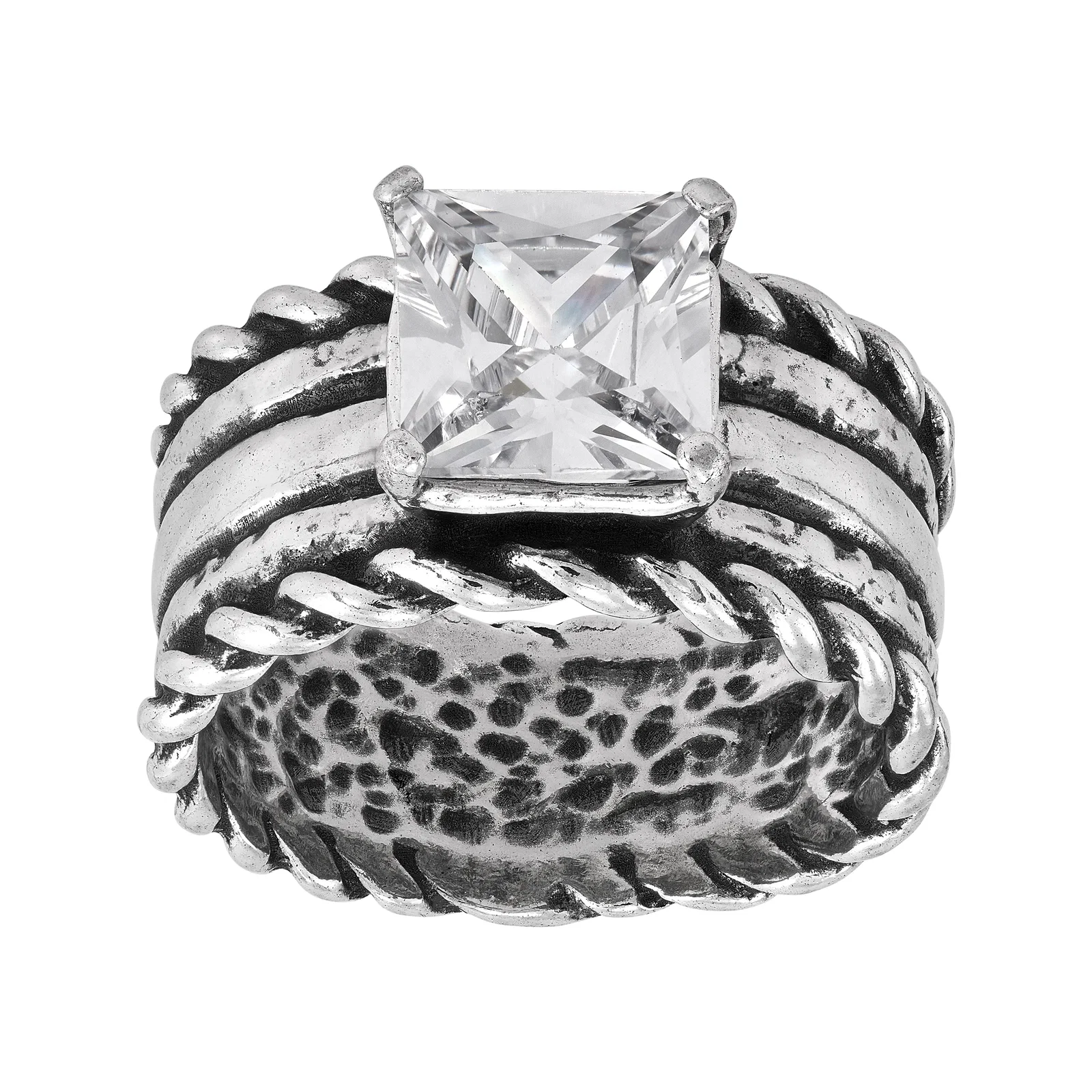 Heiress Ring, White Cubic Zirconia