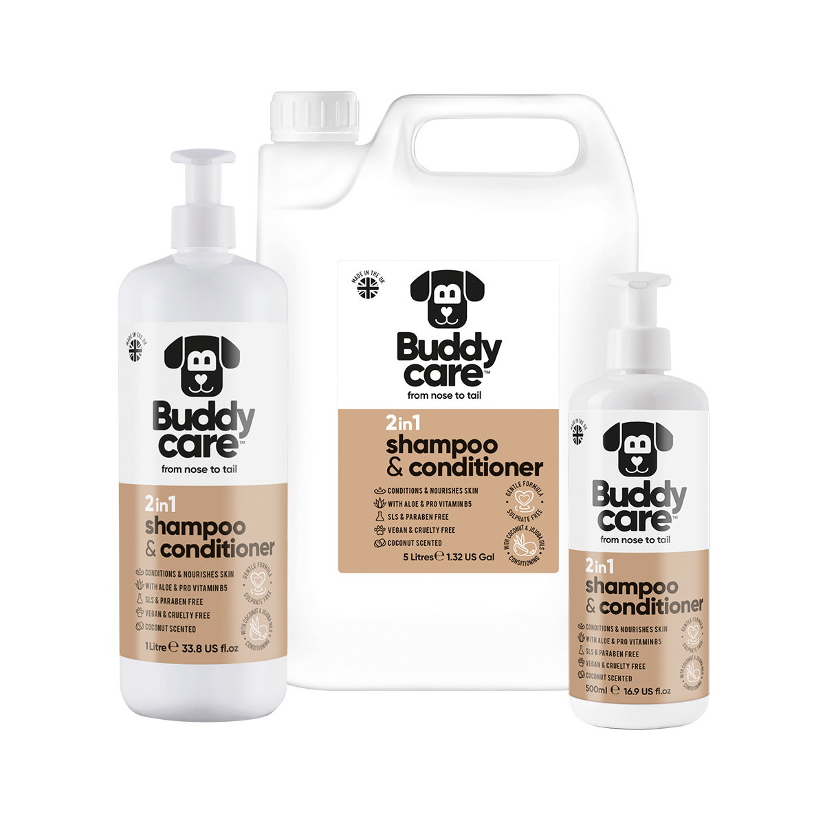 Image of Buddycare 2in1 Shampoo & Conditioner - Coconut