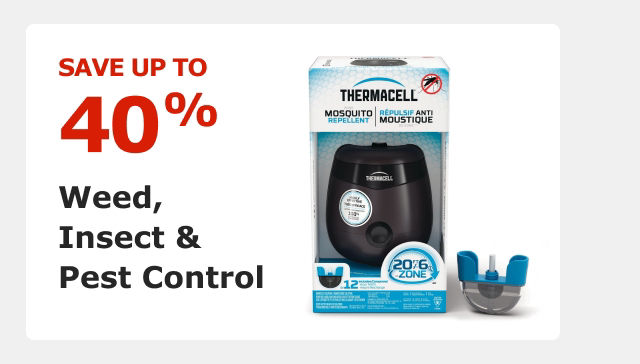 Save up to 40% on Weed, Insect & Pest Control.