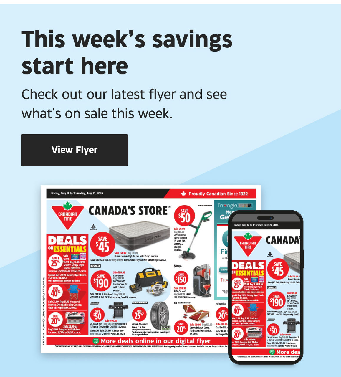 This week’s savings start here. Check out our latest flyer and see what's on sale this week. View Flyer.