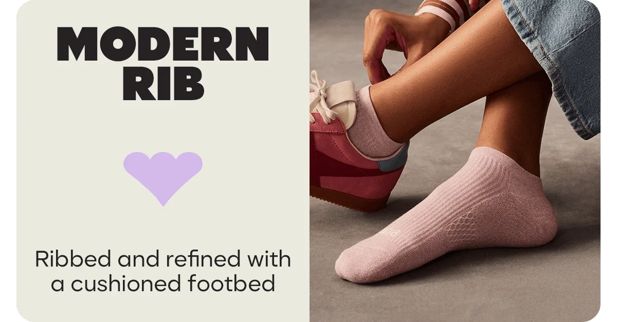 MODERN RIB. Ribbed and refined with a cushioned footbed