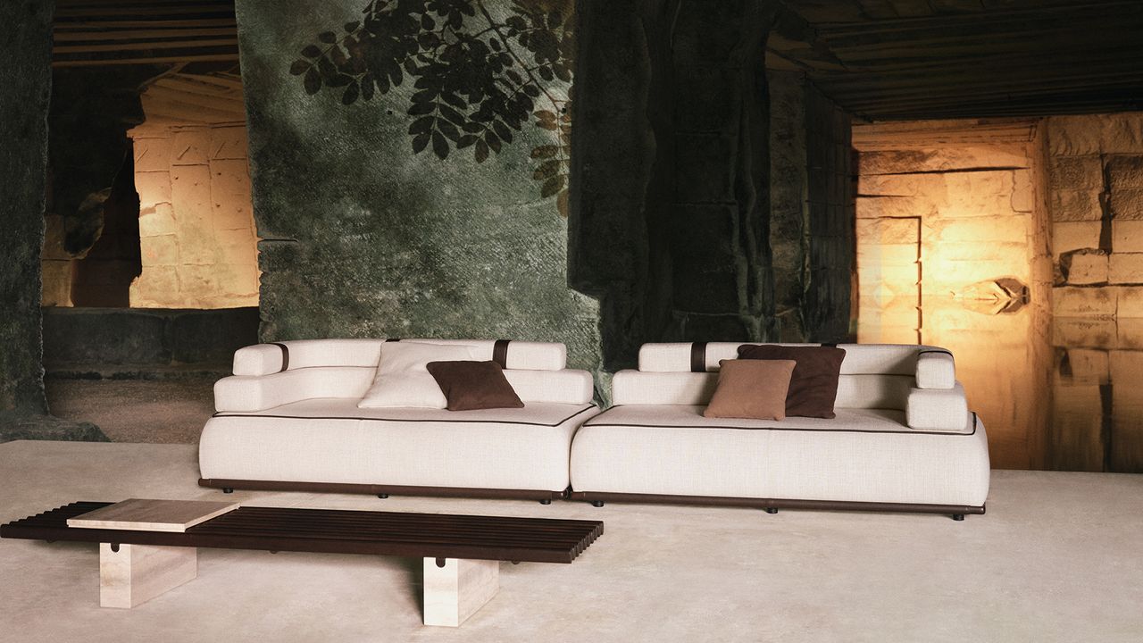 Outdoor sofa and table