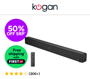 Kogan 2.1 Channel 140W Dolby Atmos Soundbar with Built-in Subwoofer Product Image