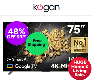 Kogan 75" Mini-LED QLED Pro 4K 144Hz Smart AI Google TV Product Image