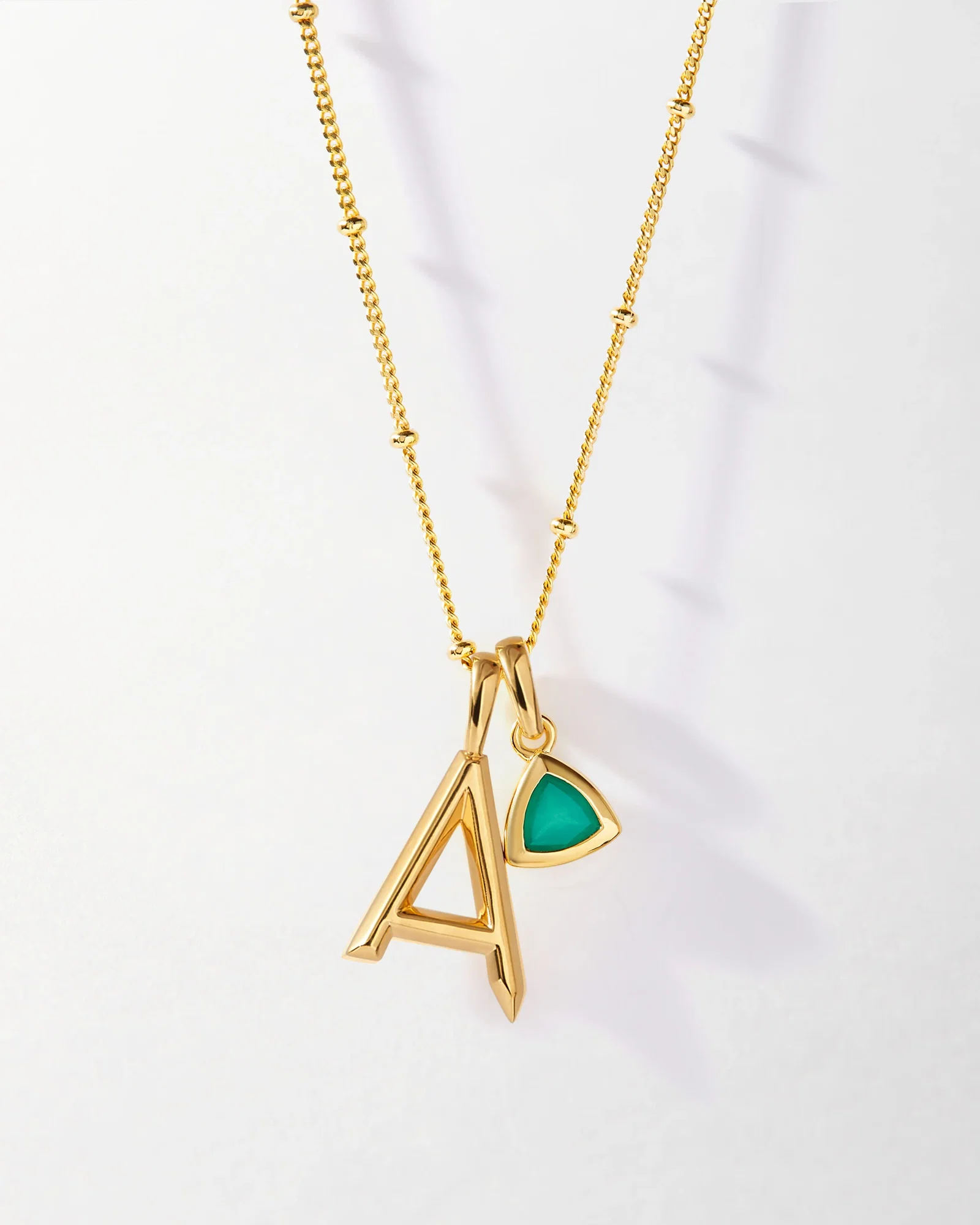 Image of Initial & Birthstone Necklace