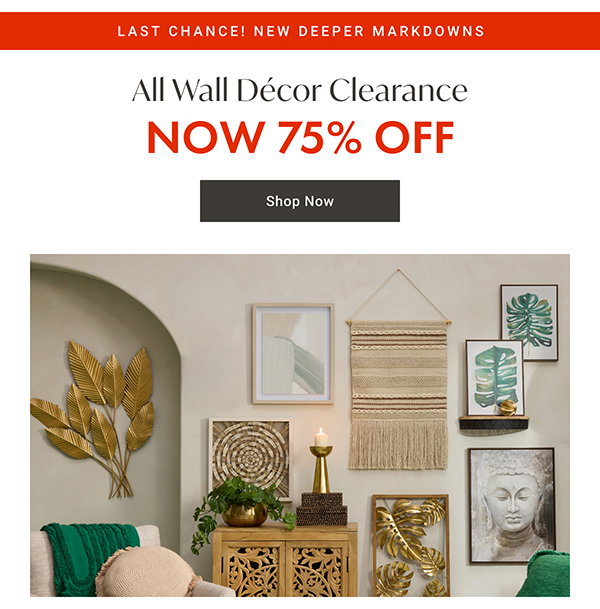 All Wall Decor Clearance - NOW 75% OFF - Shop Now