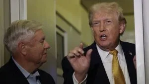 Lindsey Graham and Donald Trump in 2026.